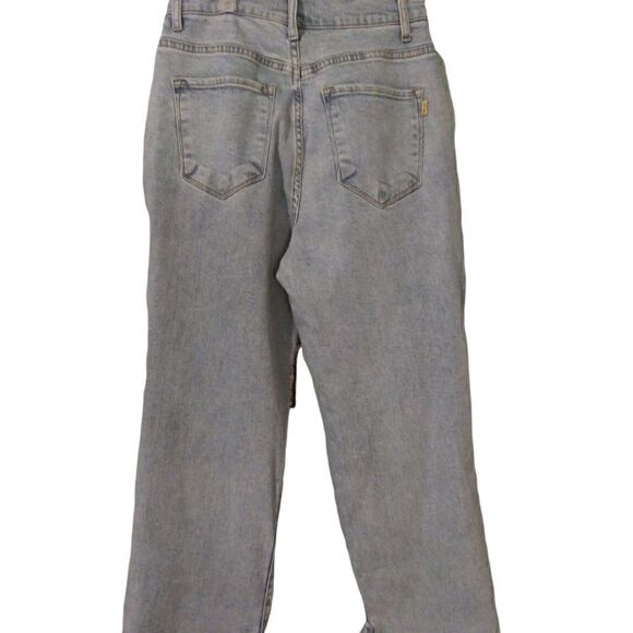 High waisted 90s style jeans with ankle ties - Picture 2 of 12